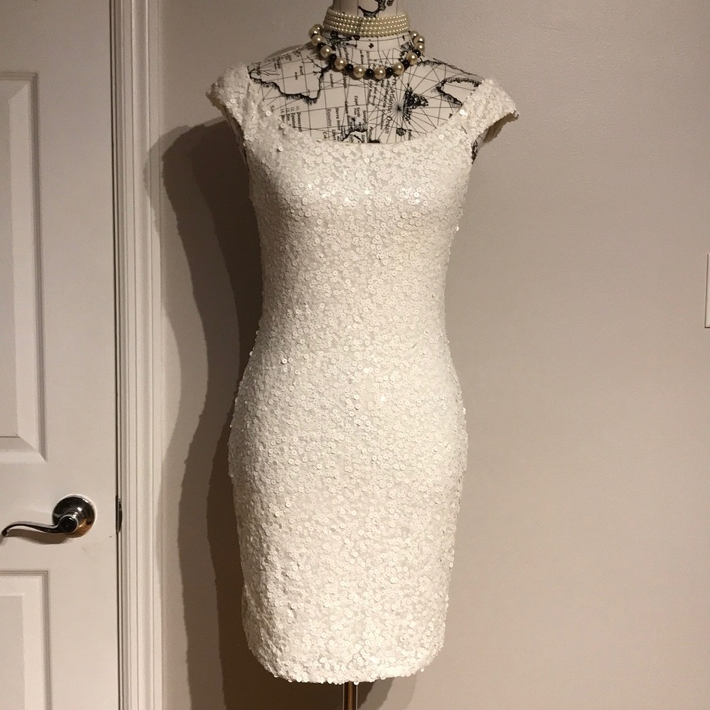 Eight Sixty Vintage Y2k Sequin Off Shoulder Cocktail Party Club Bodice M Wedding